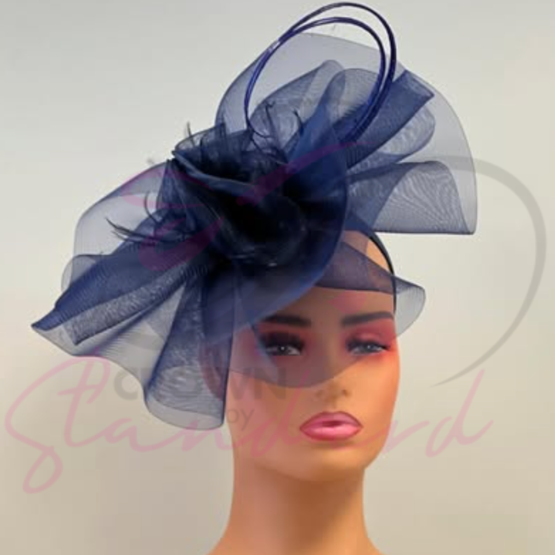 Navy blue fascinator!