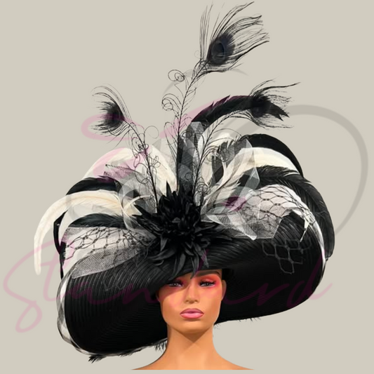 Black and white hat is so elegant and simply gorgeous